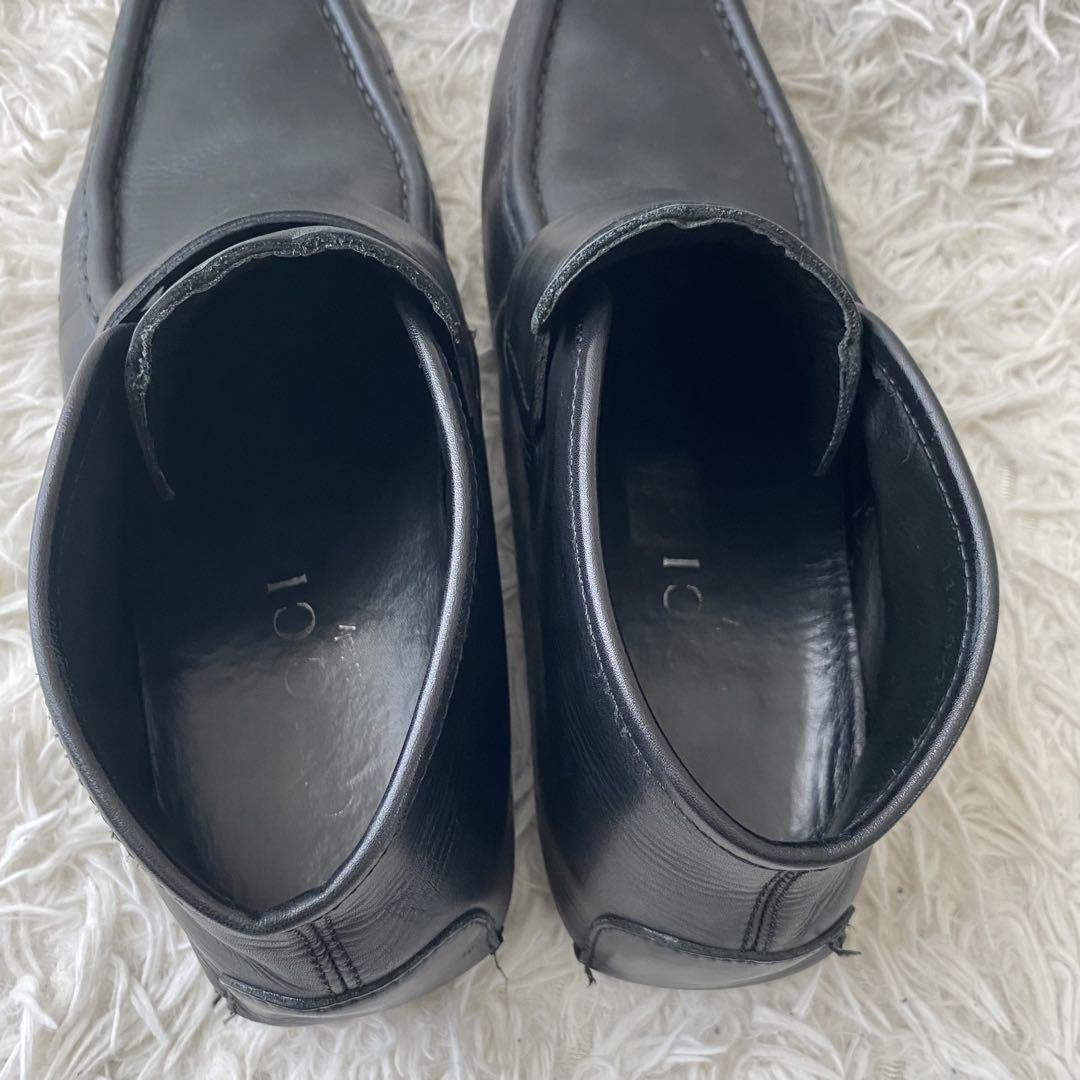 GUCCI ブラック　レザー チャッカブーツ