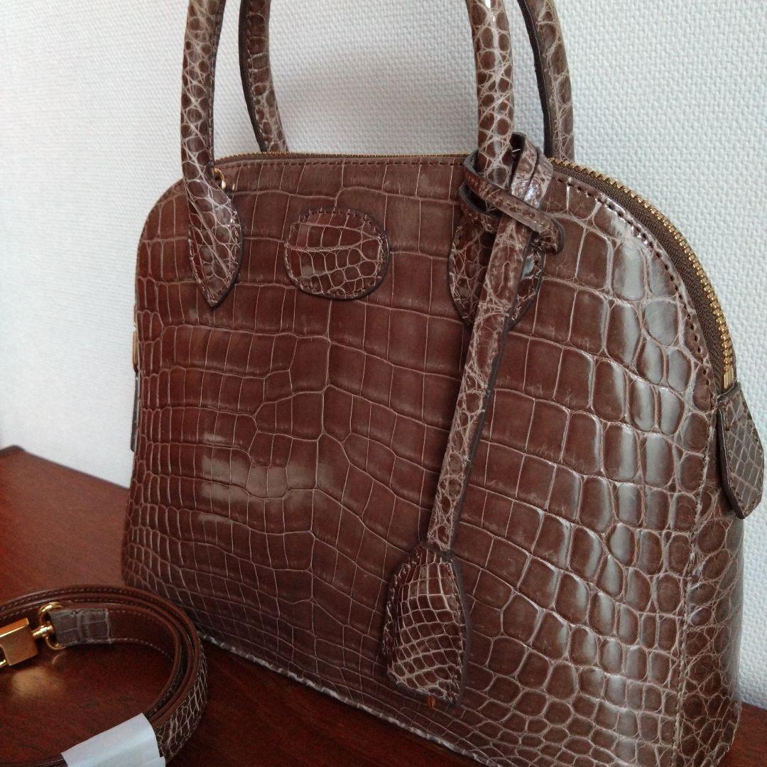 KWANPEN　クワンペン　クロコダイル　2way　ハンド　ショルダーバッグ