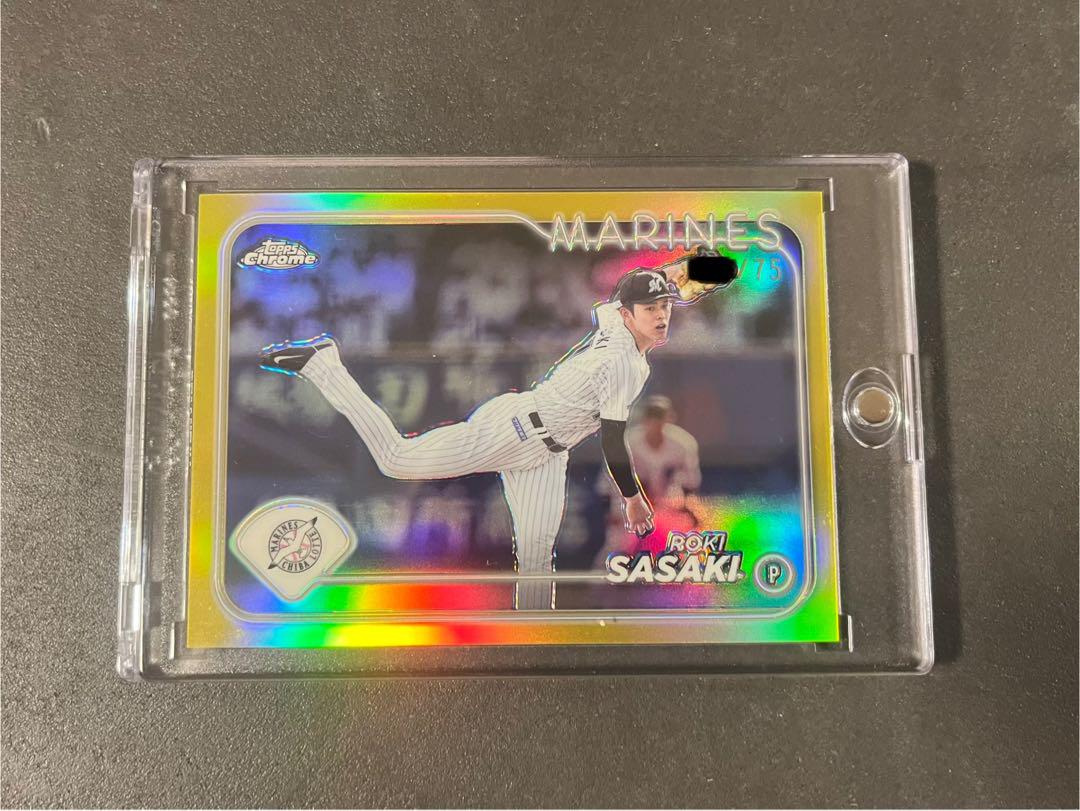 【本日まで】topps 2024 佐々木朗希 パラレル gold 75枚限定