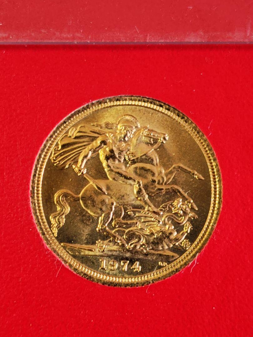 1974年 英 ソブリン金貨、エリザベス女王 訪日記念発行 - メルカリ
