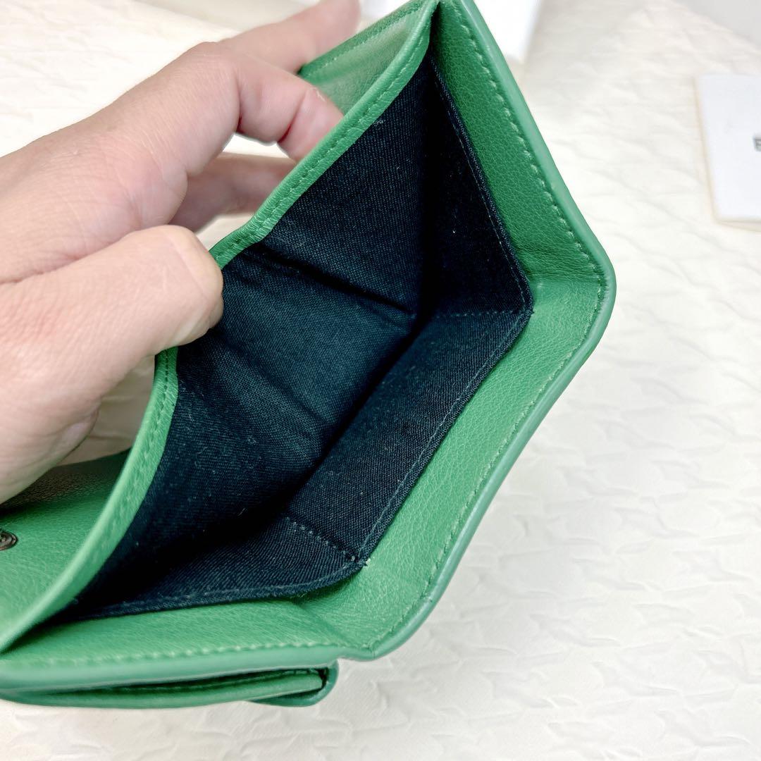 バレンシアガ　財布　三つ折り財布　グリーン メーカー直売】 BALENCIAGA グリーン 三つ折り財布