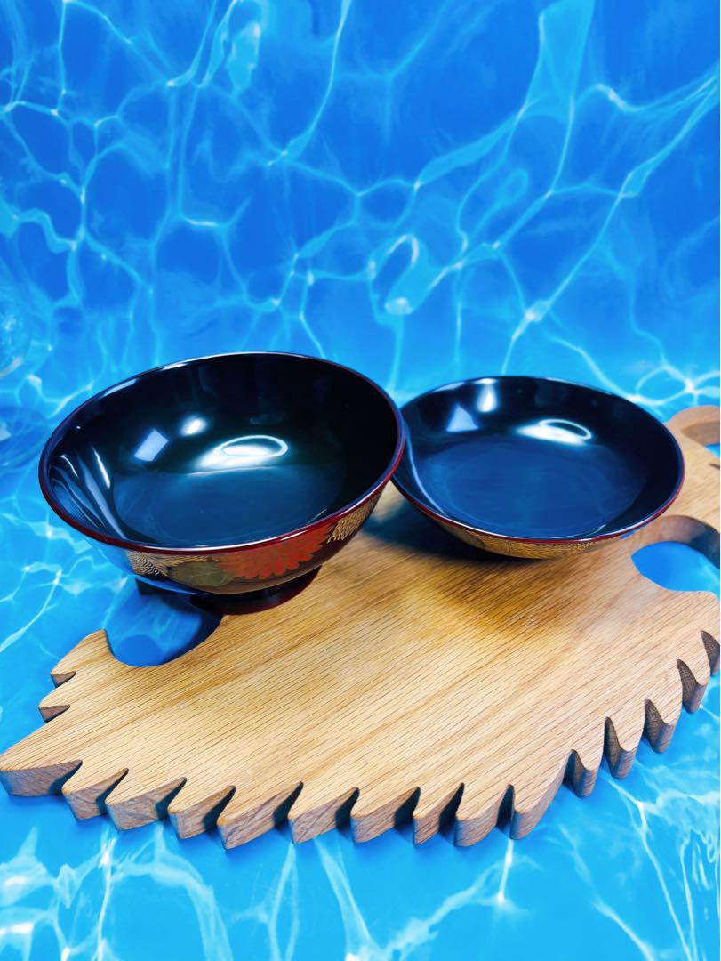 美品】輪島塗 五島屋謹製 梅蒔絵 煮物椀5客 雑煮椀/大椀 梅