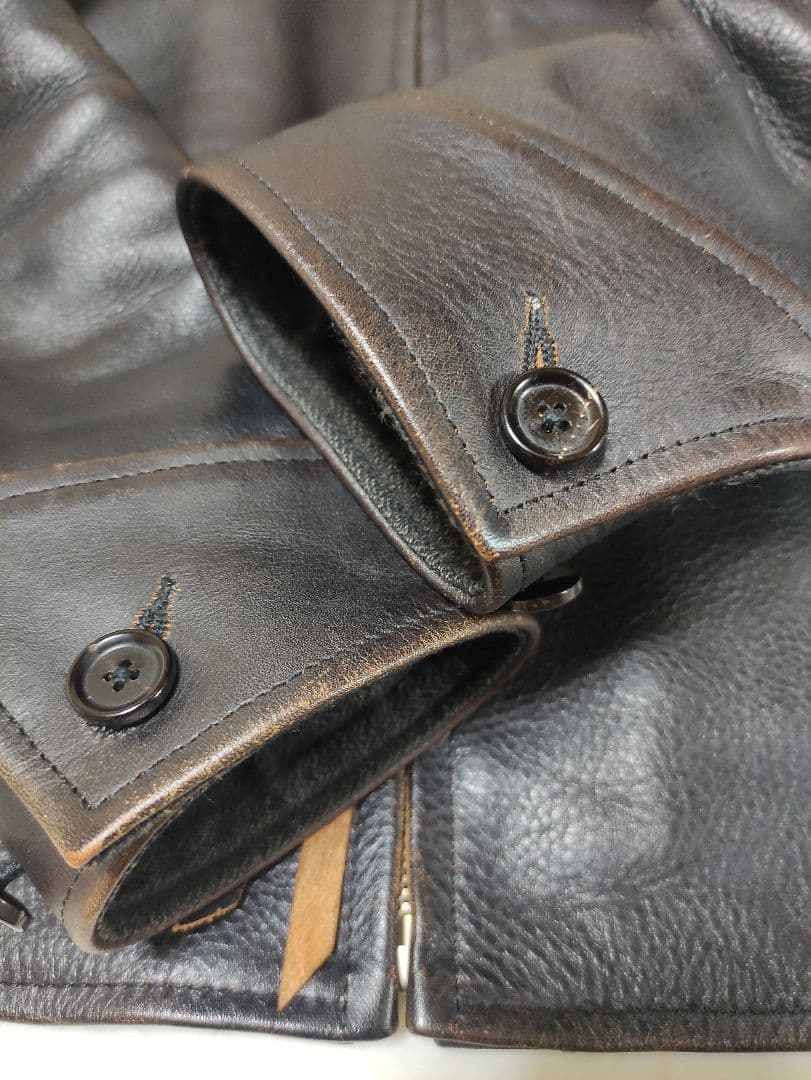 ギャングスタービル スポーツジャケット 茶芯 レザージャケット M