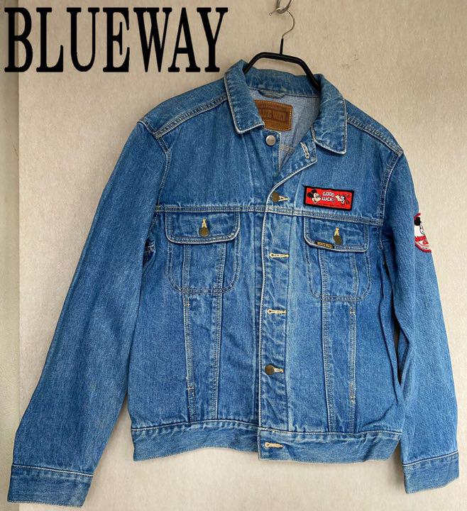 レア Blue Way ミッキー 90年代 ディズニーデニムジャケット Gジャン 見事な創造力