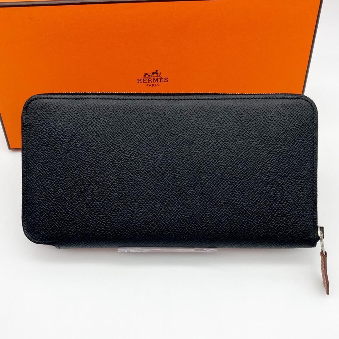 エルメス アザップ ロング シルクイン ノワール 黒 長財布 618 エルメス アザップ ロング シルクイン ノワール 黒 長財布 618