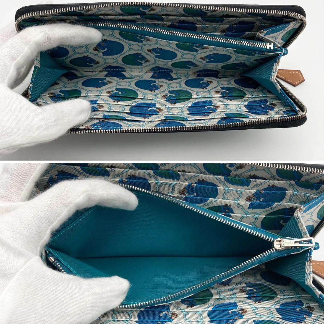 エルメス アザップ ロング シルクイン ノワール 黒 長財布 618 エルメス アザップ ロング シルクイン ノワール 黒 長財布 618