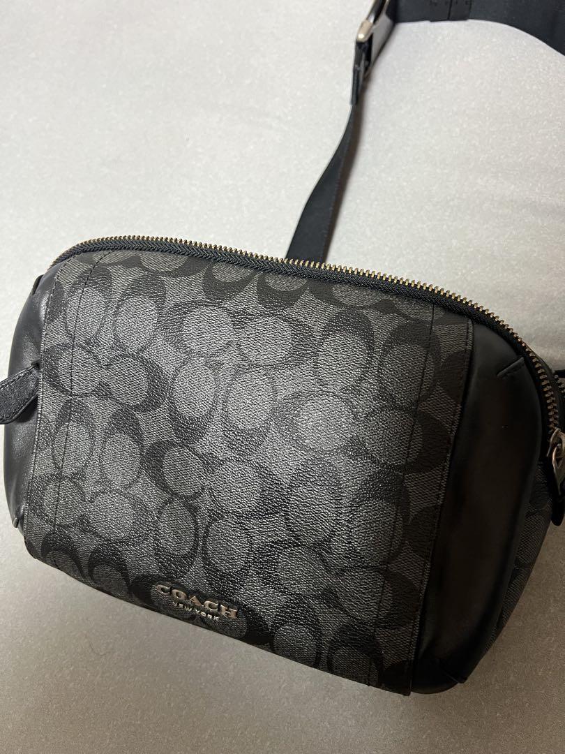 COACH ロゴ入りバッグ ブラック/グレー
