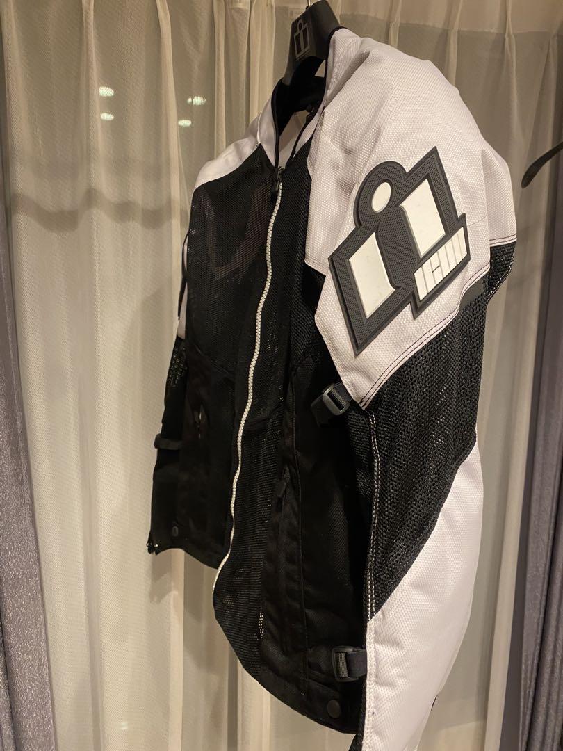 ICON メッシュジャケット XL ブラック/ホワイト