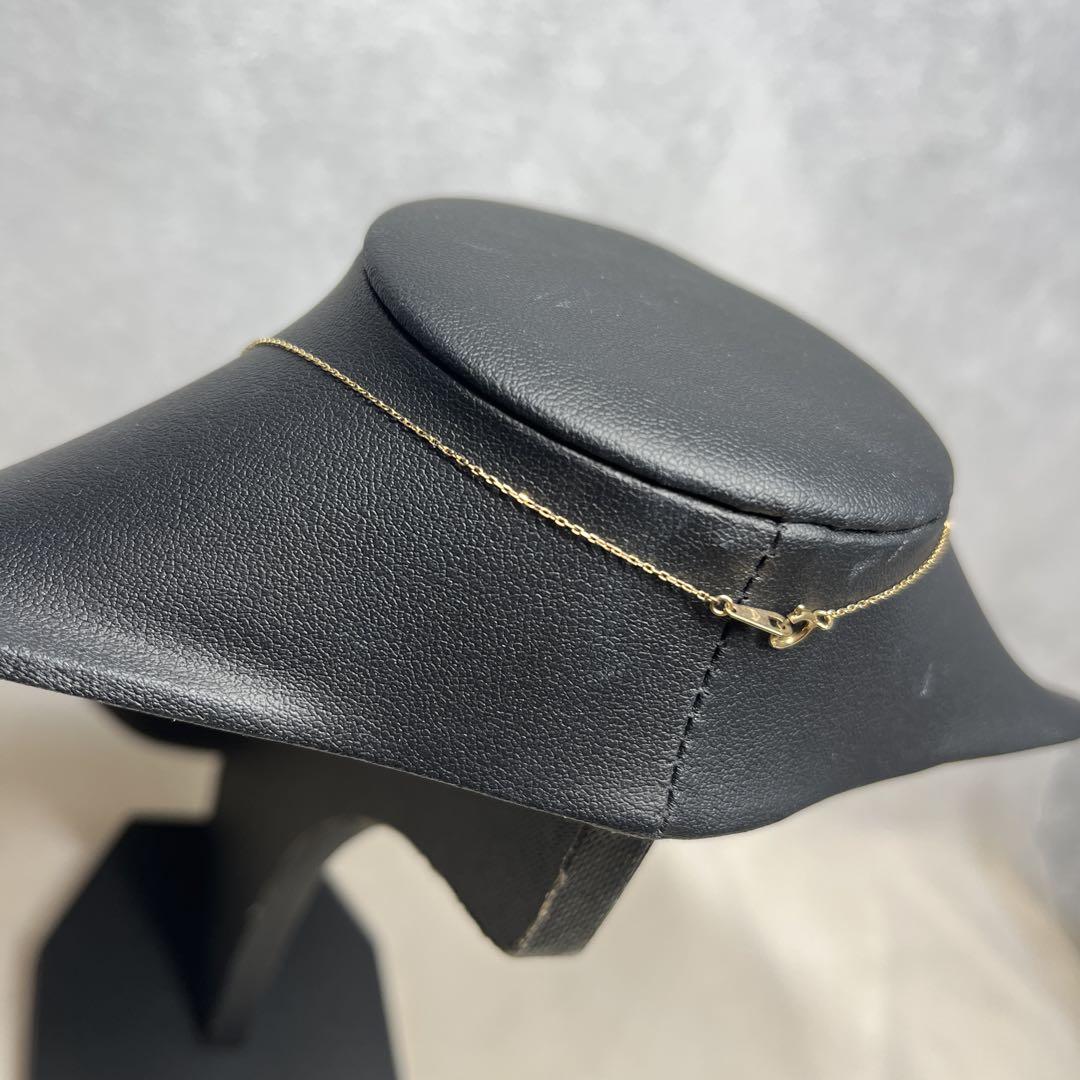 【K10】一粒パール　シンプルネックレス