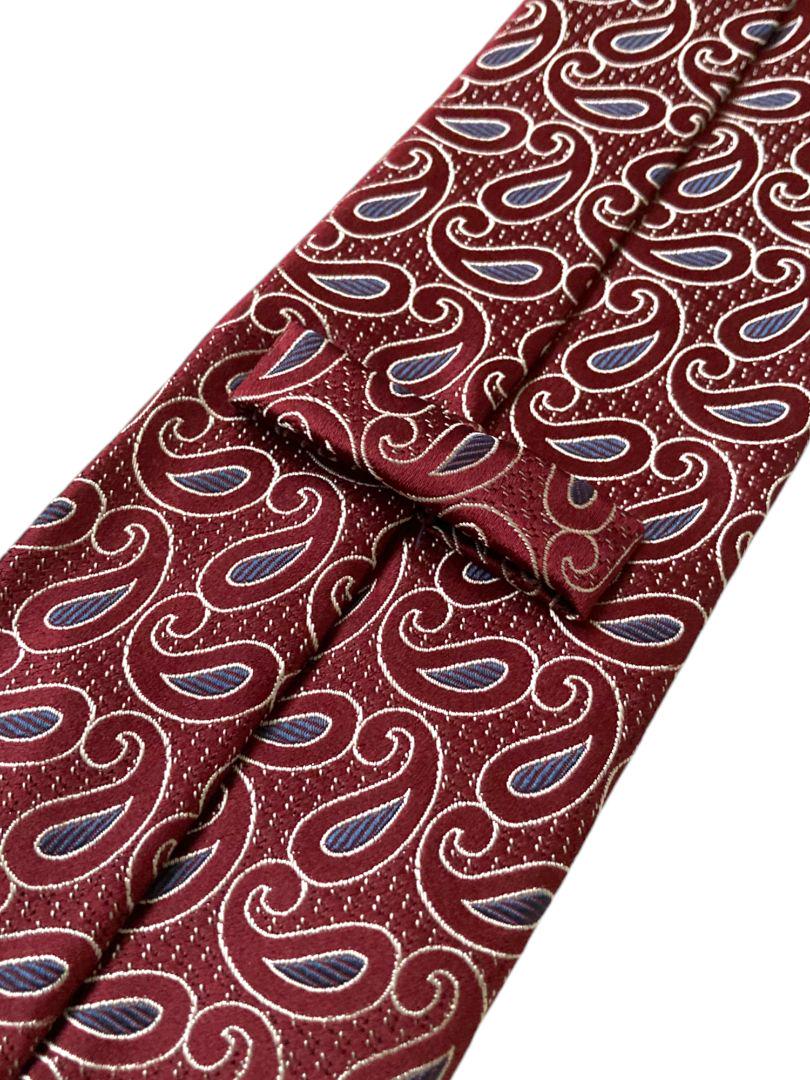 極美品 ERMENEGILDO ZEGNA ペイズリー 総柄 玉虫織 ネクタイ