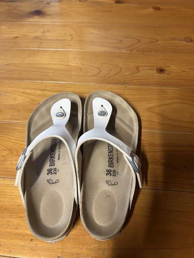 海外通販サイト ブランド BIRKENSTOCK トングサンダル サイズ36 ホワイト - メルカリ 靴