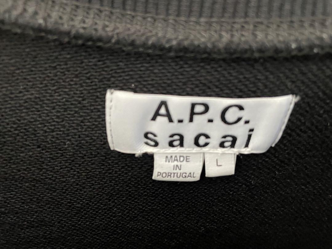 Sacai サカイ A.P.C. コラボ ロゴ クルーネック スウェットシャツ