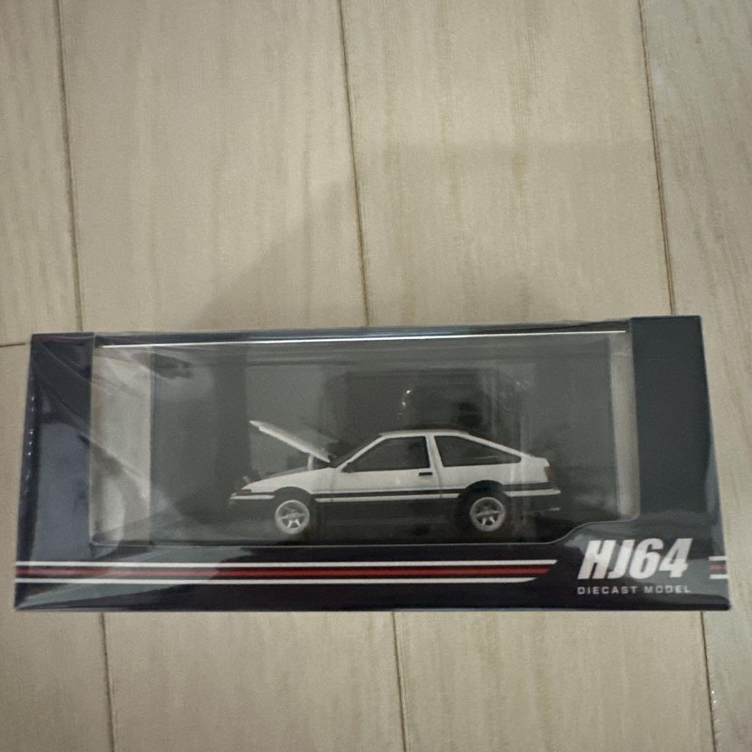 HJ64 ダイキャストモデル ホワイトミニカー AE86 1/64ダイキャストシリーズ“HJ64”から トヨタ スプリンタートレノ