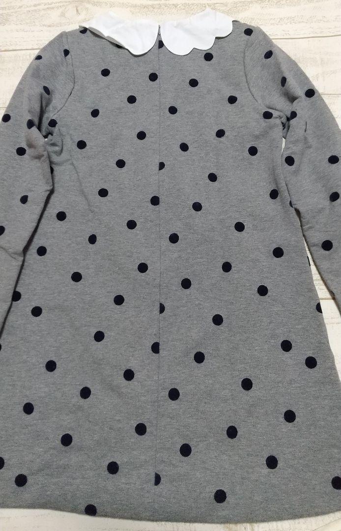 JACADI　スカラップ衿ドットワンピース　10Ans　新品