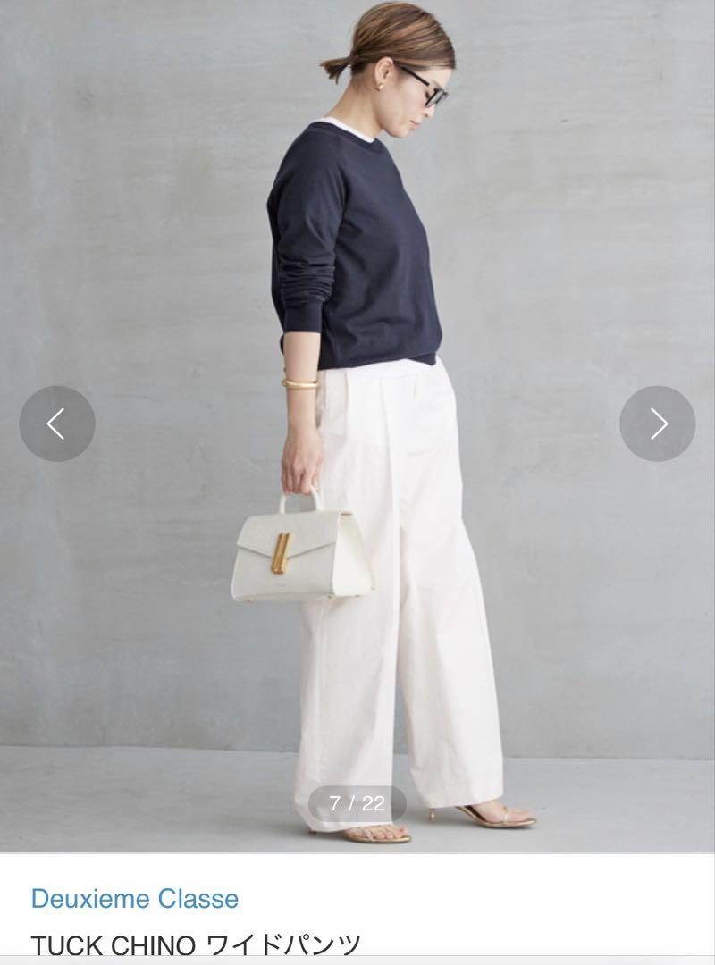 Deuxieme Classe TUCK CHINO ワイドパンツ 34 Deuxieme Classe（ドゥーズィエムクラス）の「*TUCK CHINO
