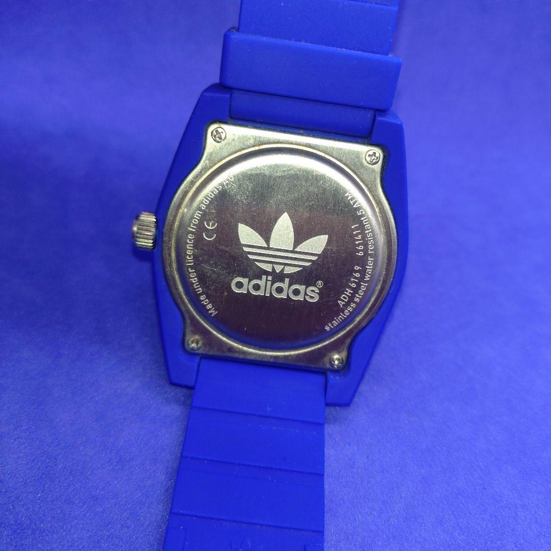 稼働品 adidas アディダス ADH6169 青文字盤 メンズ腕時計