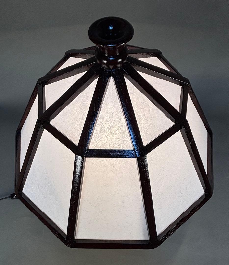 鳥取民藝家具 伸縮式九角中折笠 木製電気スタンド 吉田璋也 柳宗悦 民芸 NEXPOTALLINN_EU