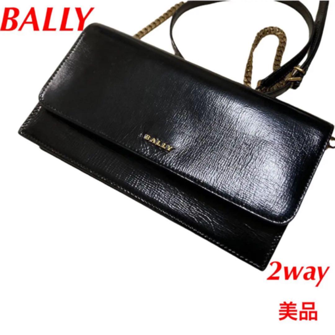 人気！美品！BALLYウォレットショルダーバッグ-