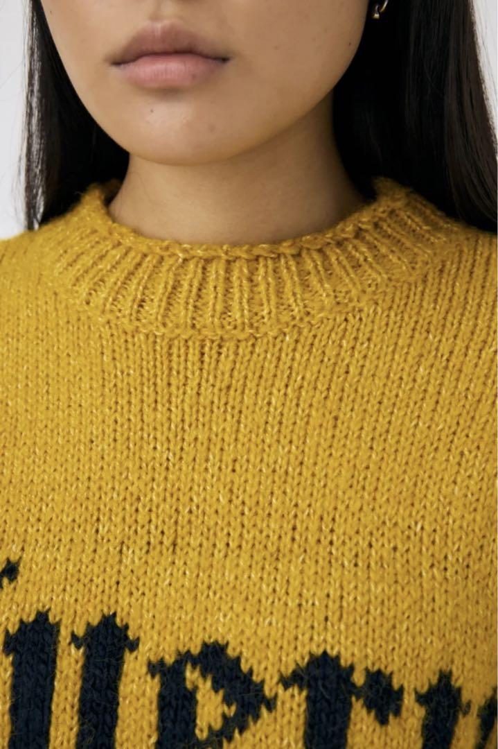 moussy KNITTED WORDS セーター