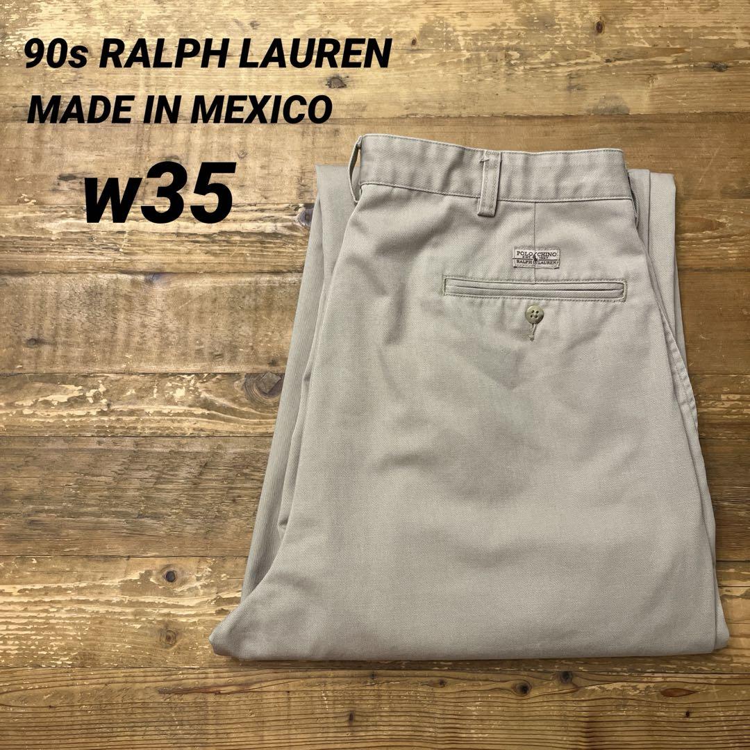90s Ralph Lauren ラルフローレン ポロチノ チノパン w35