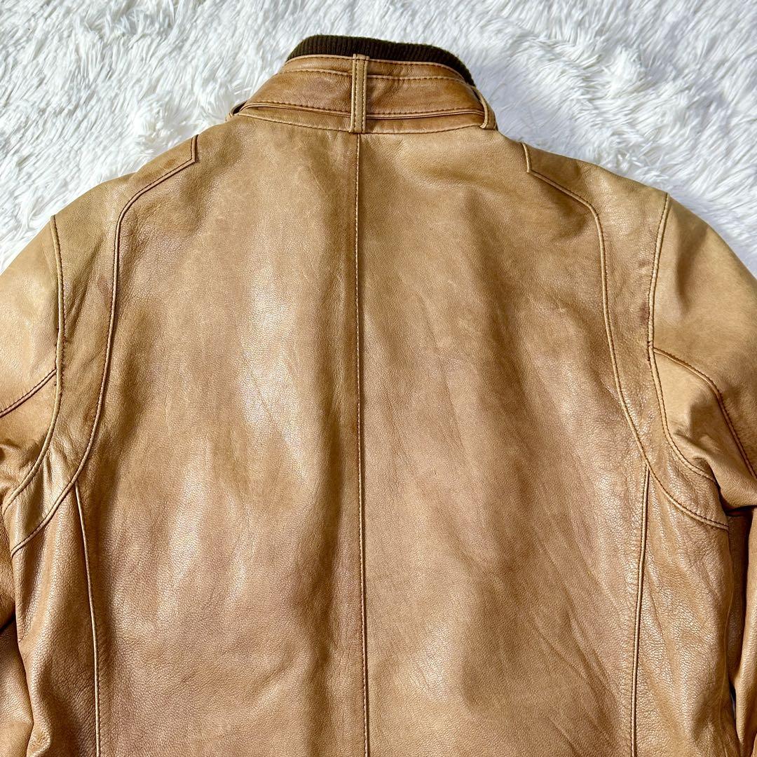 【美品】ジャーナルスタンダード シングルライダース ライトブラウン 羊革 L