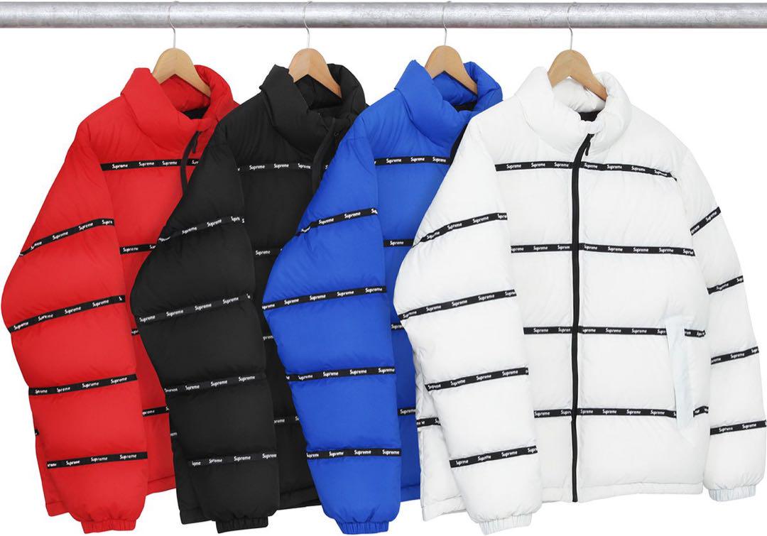 ジャケット・アウター supreme logo tape puff jacket 2016AW