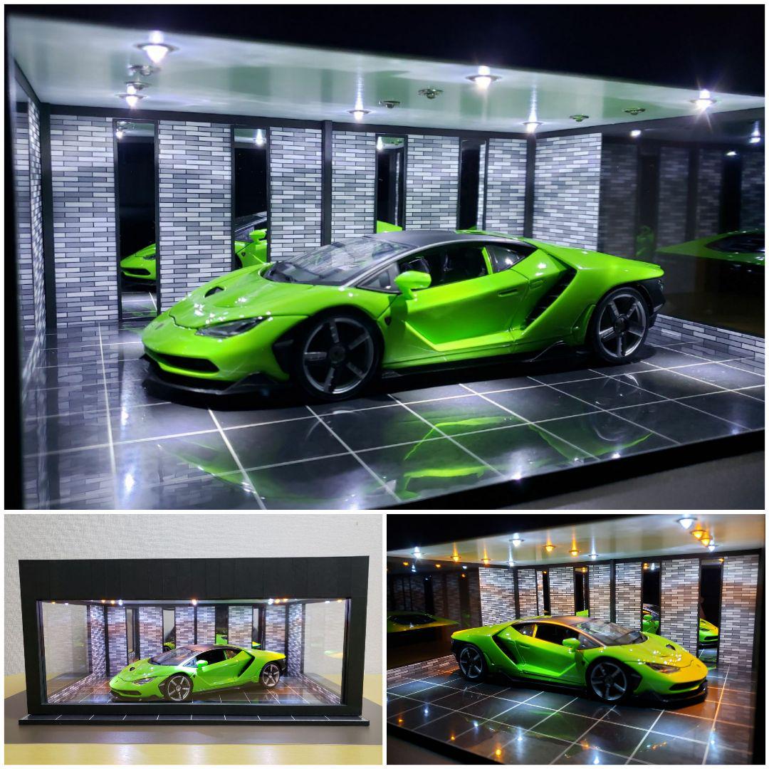 1/24 1/18 ミニカー ショーケース ショールーム LED照明 RGK