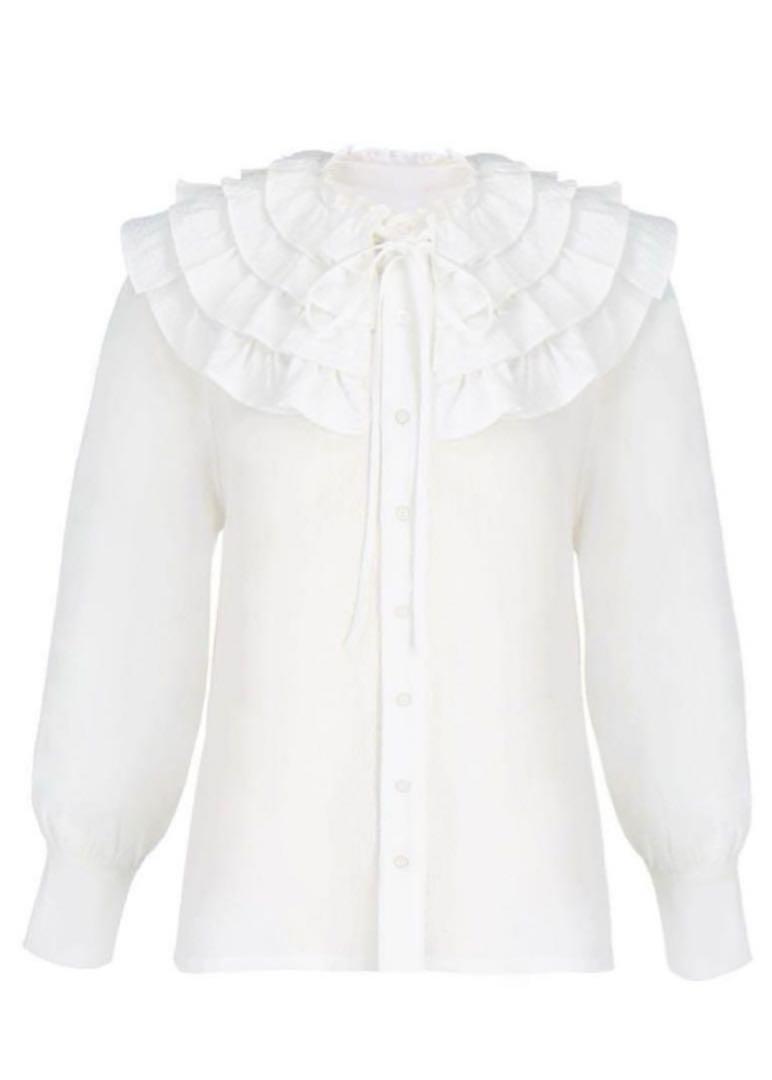 Bibiy CHARLOTTE TIE COLLAR ホワイト