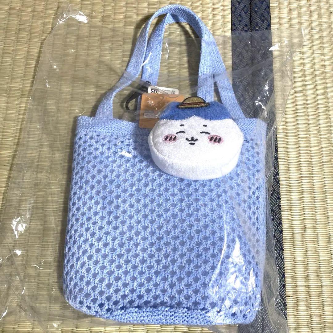 新品未使用】ちいかわ GU ハチワレ ポーチ付き メッシュトート