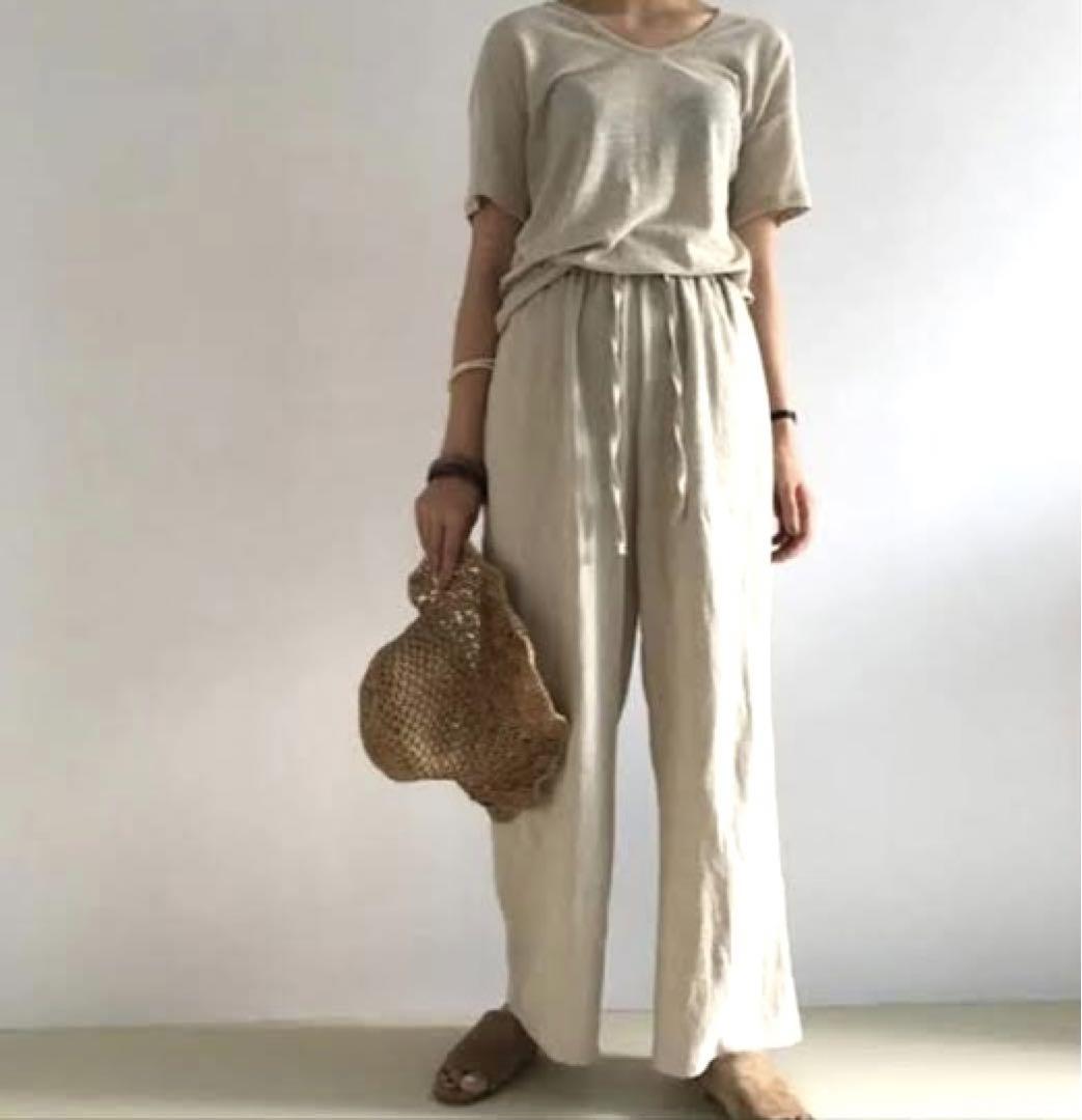 Zara ザラ セットアップ ホワイト ワイドパンツ&トップス - メルカリ