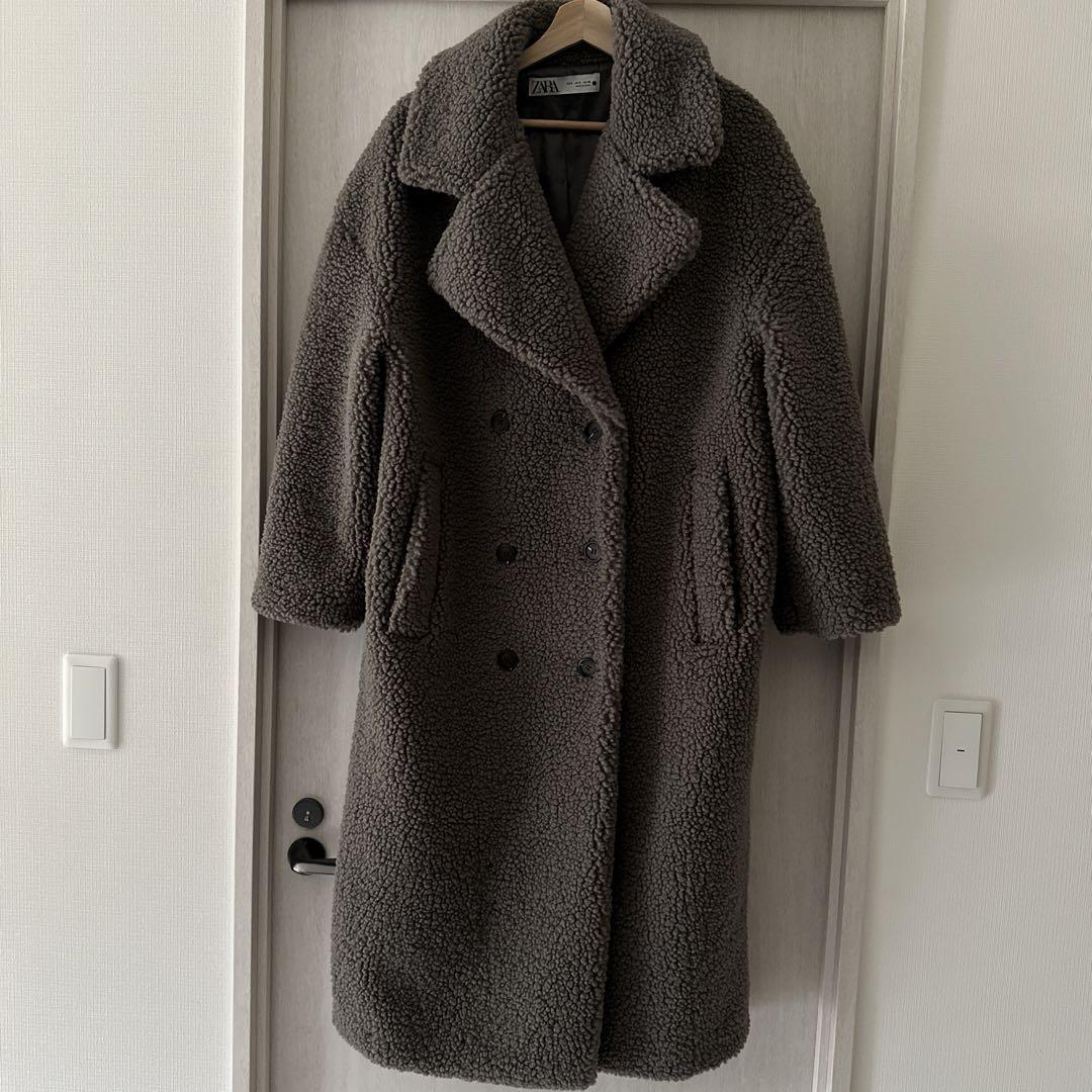 専用 新品☆ ZARA ダブルブレストテディベアコート レディース
