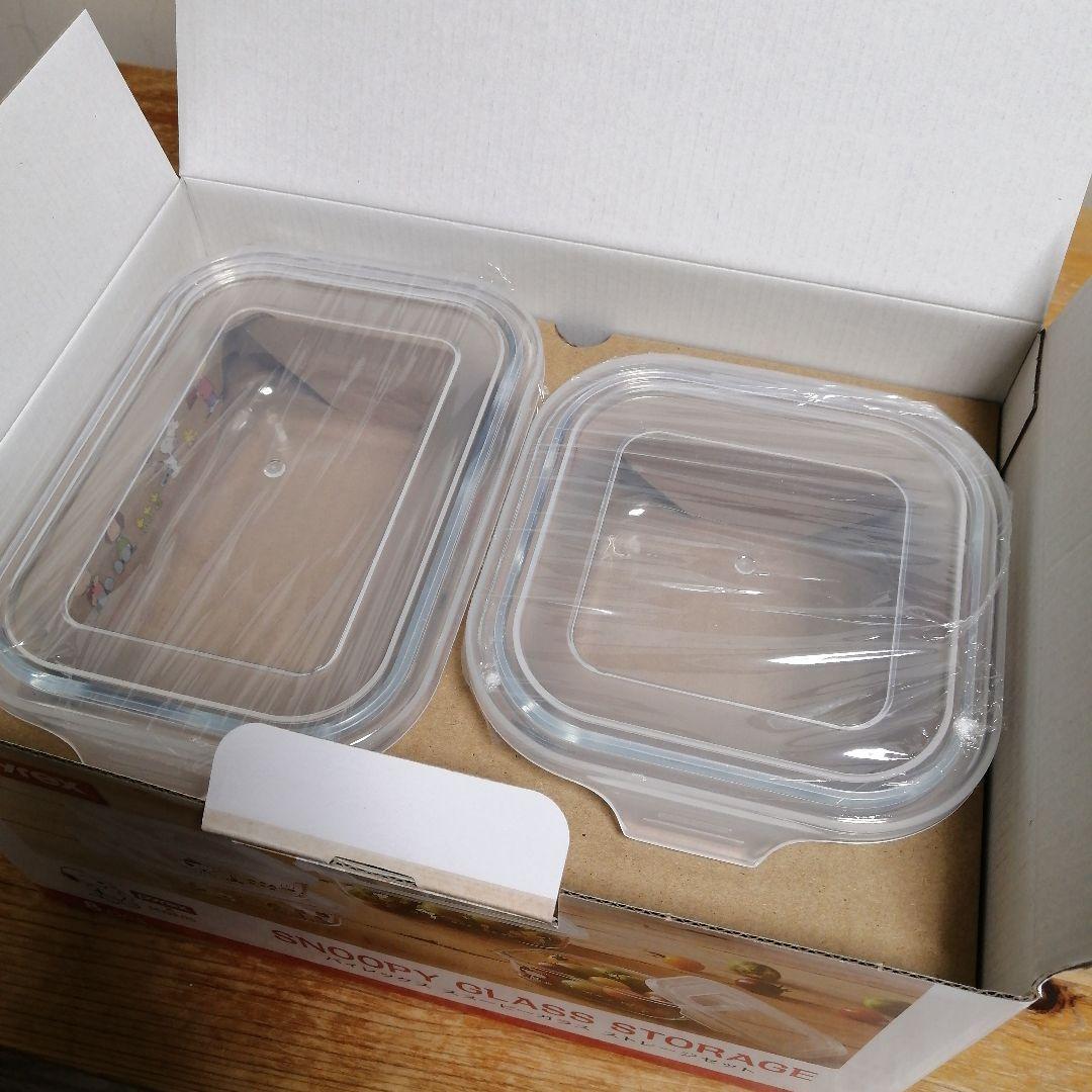 Pyrex スヌーピー 耐熱ガラス密閉容器セット　ガラスストレージ　8pcs