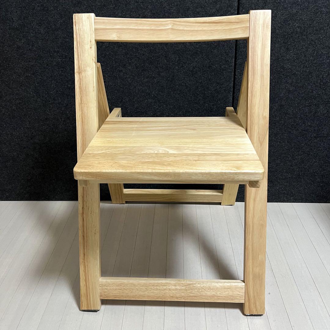 木製　折りたたみチェア　Goethe ゲーテ　4脚　ダイニングチェア　無垢材