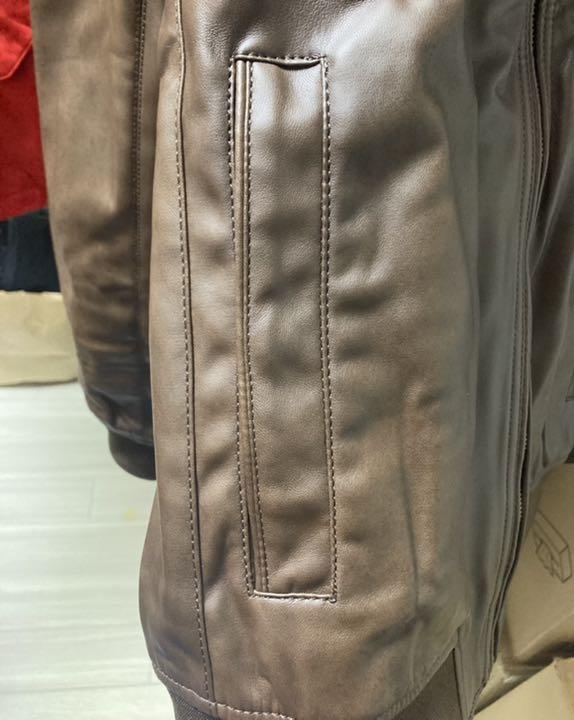 ブランド 美品 L ブラウン レザージャケット r8y59-m42758795760 ZARA本革 フライトジャケット メンズ レザージャ