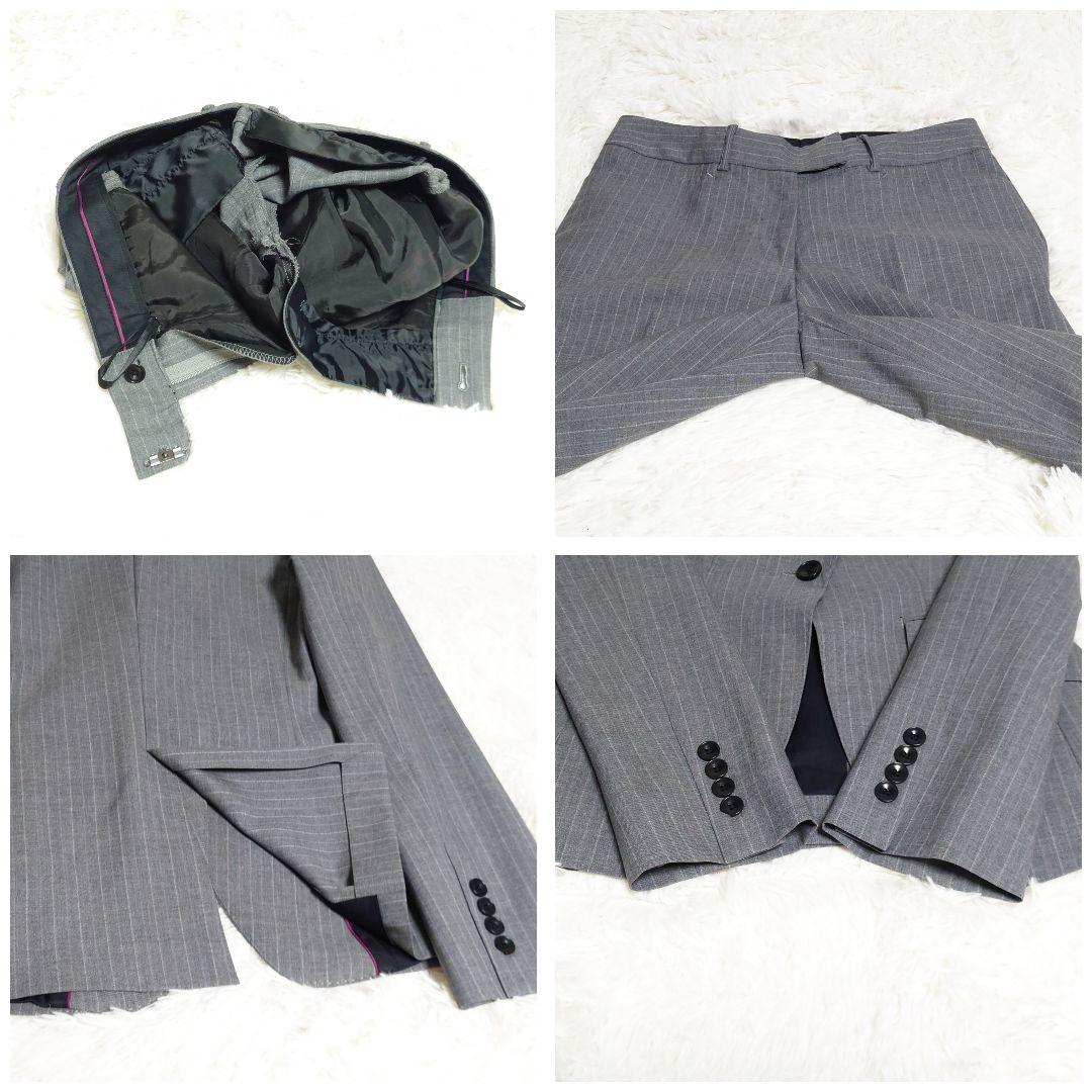 ■63 HILTON セットアップ スーツ GUABELLO ストライプ グレー