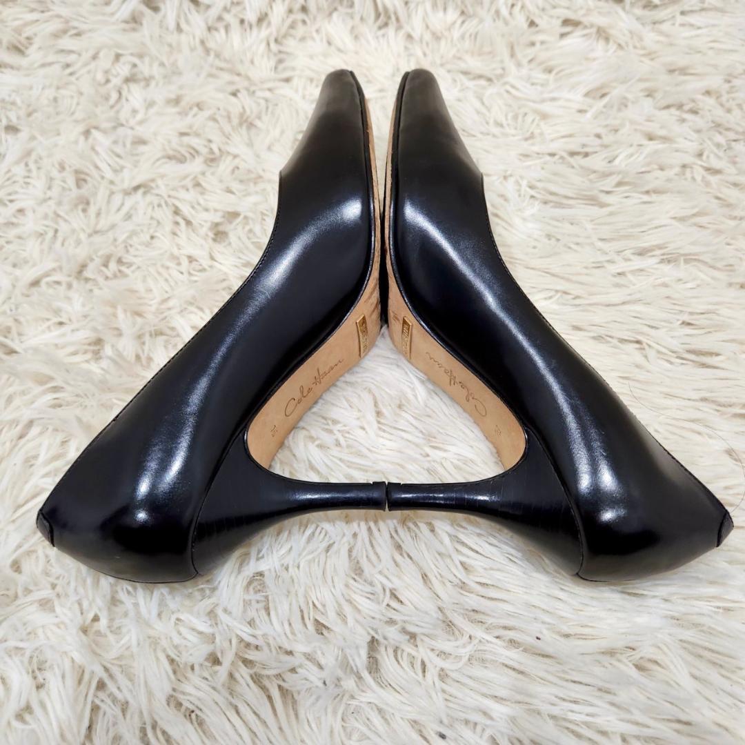 美品　COLE HAAN　ポインテッドトゥ　レザー　パンプス　フォーマル　上品