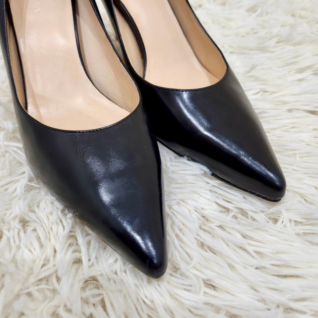美品　COLE HAAN　ポインテッドトゥ　レザー　パンプス　フォーマル　上品