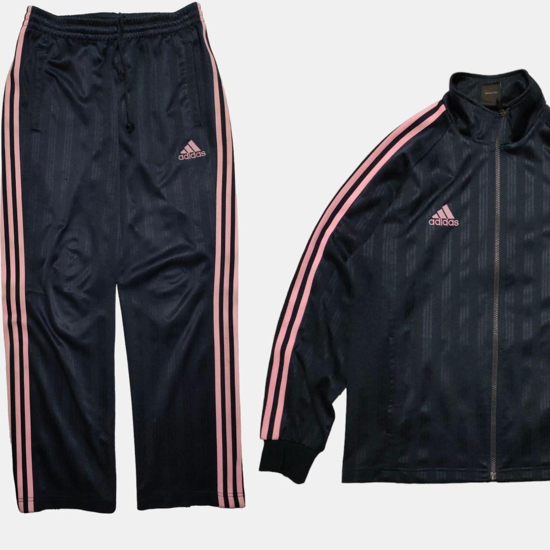 adidas ネイビーxピンク セットアップ ジャージ adidas ネイビーxピンク セットアップ ジャージ