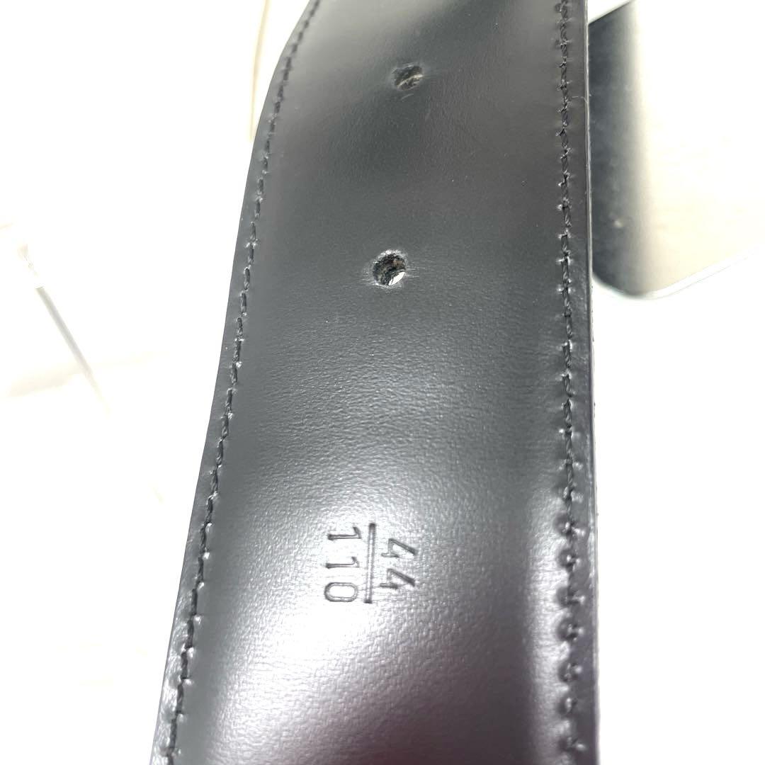 BVLGARI ブルガリ ベルト レザー ブラック黒 シルバー金具