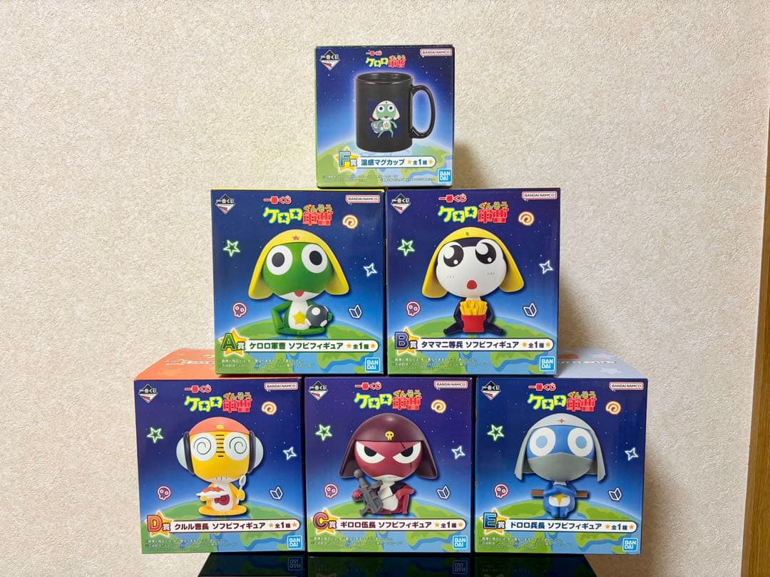 吾郎ちゃん☆断捨離中☆様専用　ケロロ軍曹ソフビフィギュア全5種マグカップ箱付き