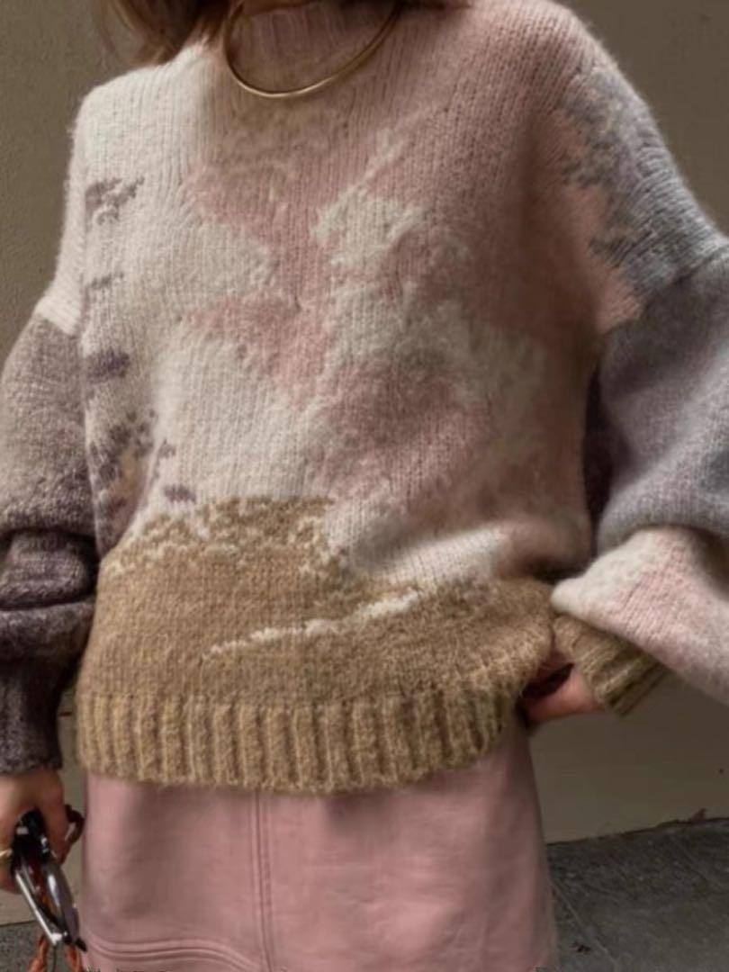 アメリ ANDREA ABSTRACT PAINT KNIT