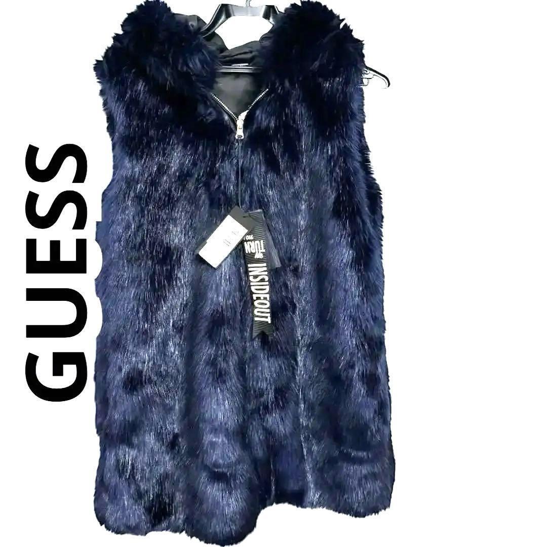 【美品】 目の覚めるような濃紺のファーベストGUESS ファーベスト 【美品】 目の覚めるような濃紺のファーベストGUESS ファーベスト