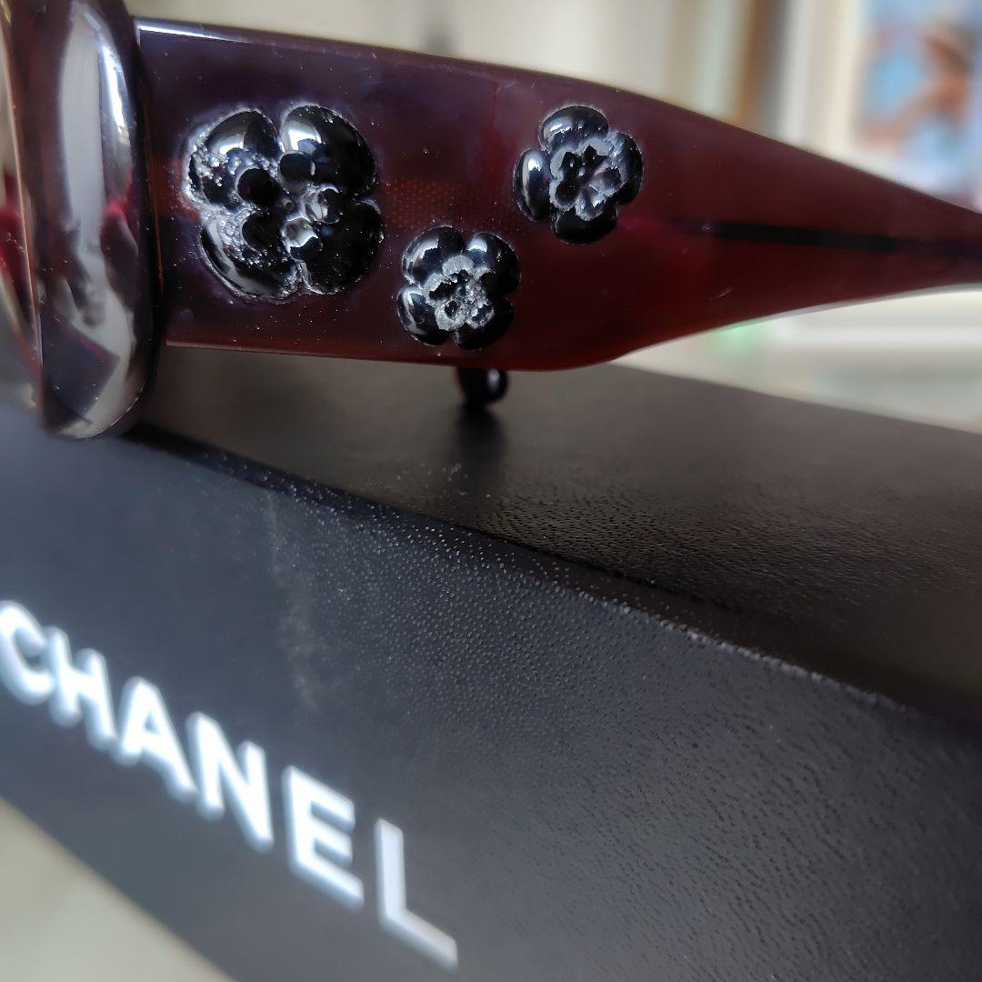 CHANEL サングラス カメリアブラウン 5113 ケース付き