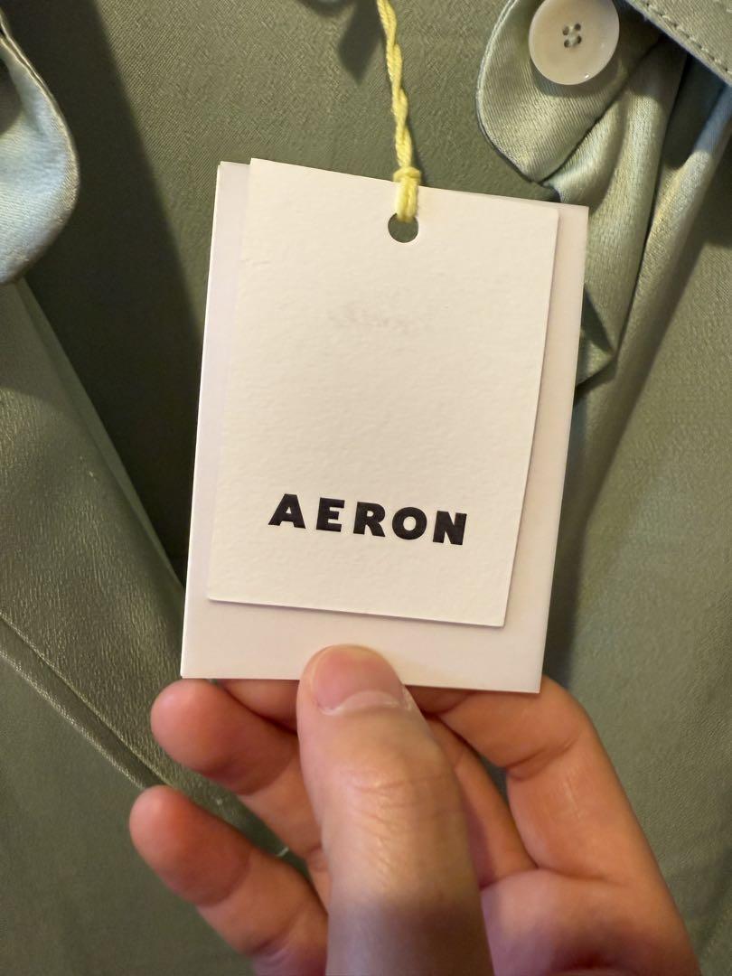 AERON ミントグリーン 長袖シャツ
