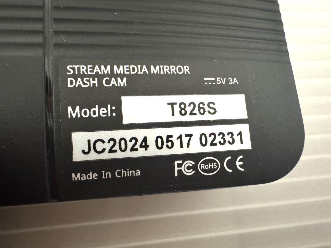 【美品】Changer T826S ミラー型 ドライブレコーダー