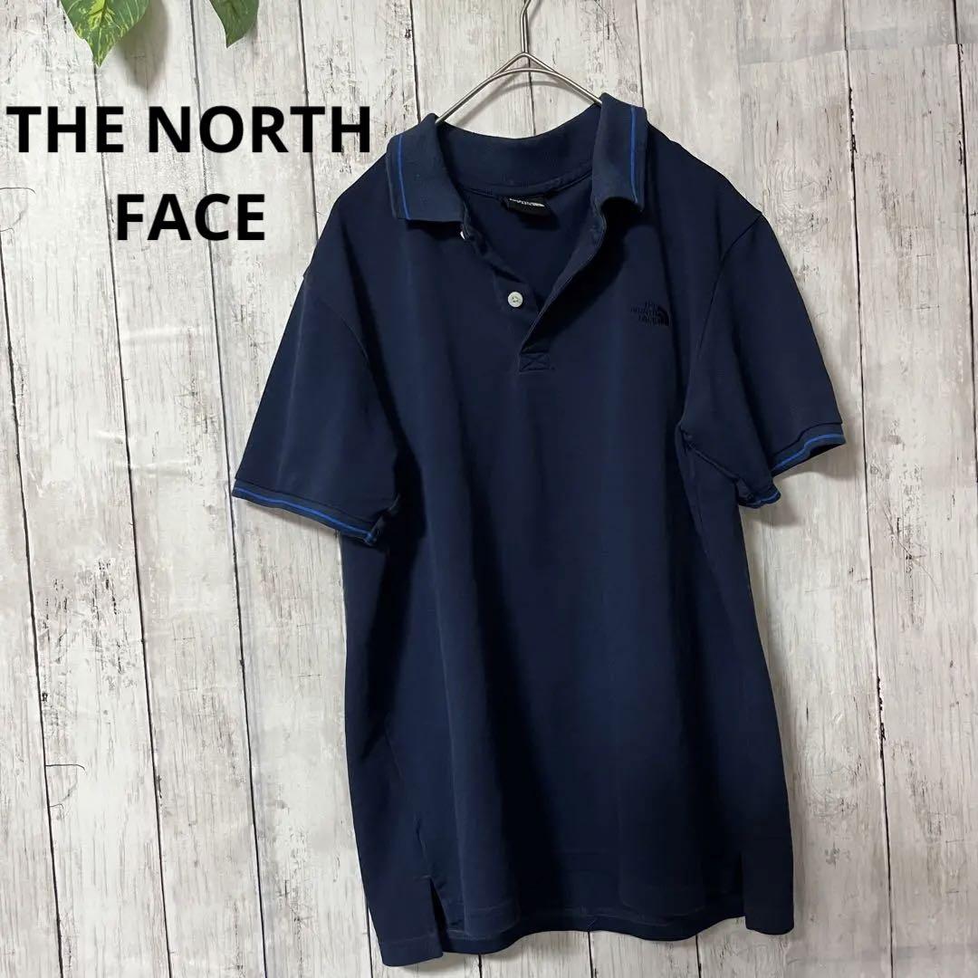 THE NORTH FACE ネイビー ポロシャツ XXL THE NORTH FACE ポロシャツ メンズ XL グレー × ホワイト
