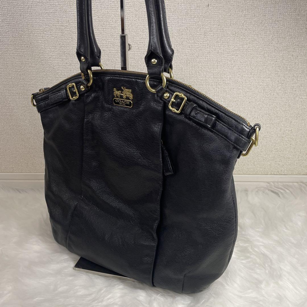 【超美品】COACH コーチ トートバッグ ビジネスバッグ 黒 ブラック