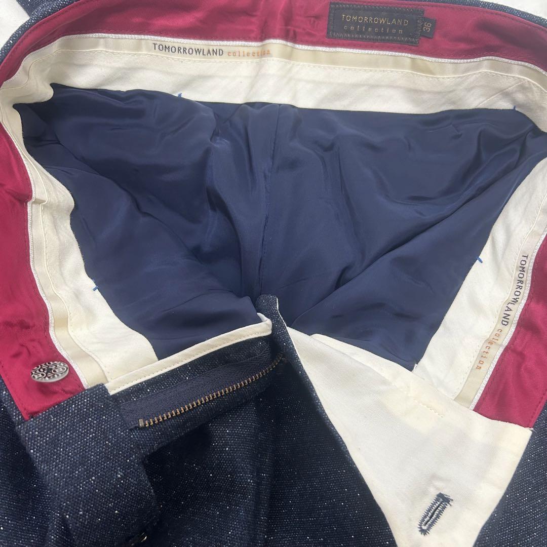 【美品】TOMORROWLAND☆ウールシルクパンツスーツ セットアップ