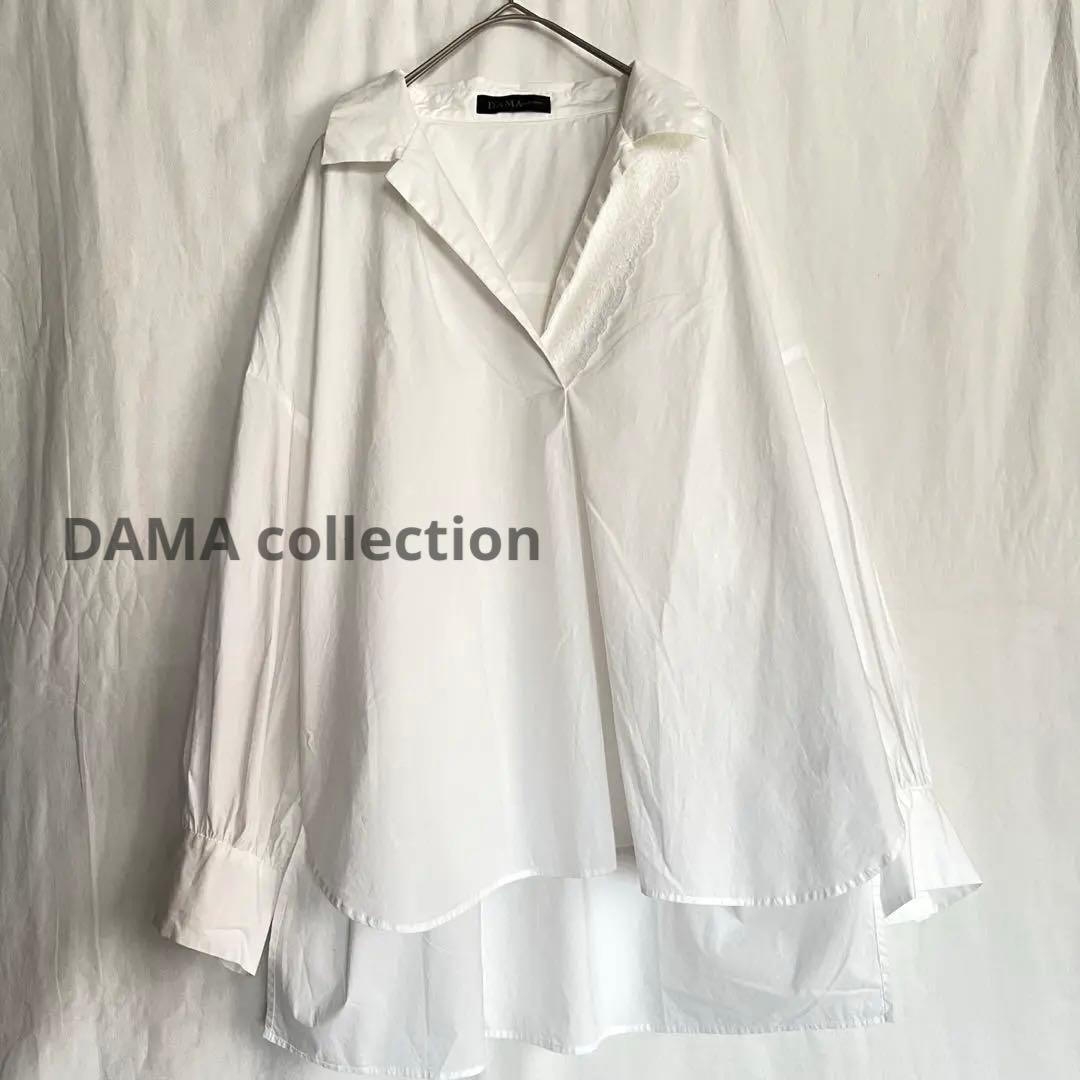 ダーマコレクション スキッパーブラウス シャツ レース ギャザー