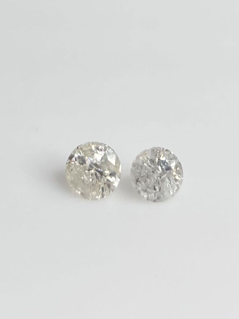 発送１月１０日頃　計１．０ct 　PT天然ダイヤモンドピアス